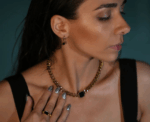The Black Stone Chain Necklace - Image 