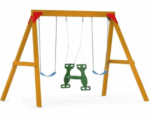 Kids Wooden Swing Set Dolphin - Image 