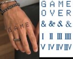 Roman Numerals And Game Over Jagua Tattoo Set - Image 