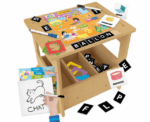 Kids Wooden Writing Desk Learning Set - Image 