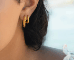 Women Large Huggie Earrings - Image 