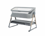 Baby Bedside Crib in Grey - Image 