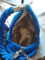 Royal Blue Crochet Handbag - Image 