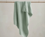 Baby Knitted Blanket Blue Green - Image 