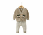 Baby Christmas Little Pudding Knitted Outfit Set - Image 
