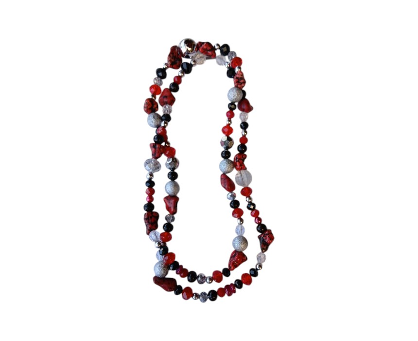 22 Various Colored Silver Necklace - Image 1