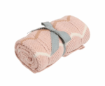 Baby Wave Cotton Blanket in Pink - Image 