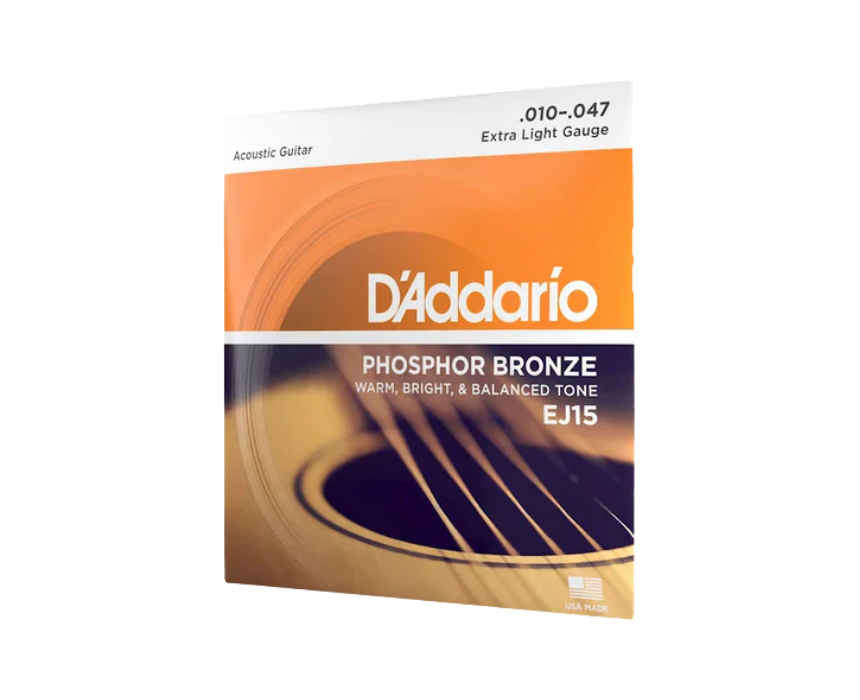 24 D'Addario Acoustic Guitar Strings 10-47 Extra Light EJ15 - Image 1