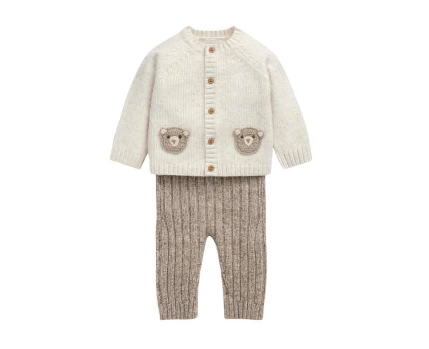24 Baby Me & You Bear Cardigan and Leggings Set - Image 1