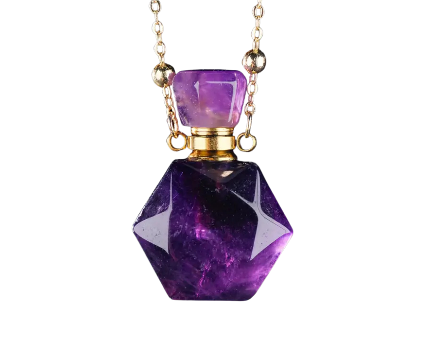 257 Amethyst and Aquamarine Pendant Necklace - Image 1