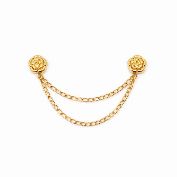 Gold Rose Magnetic Fabric Clip