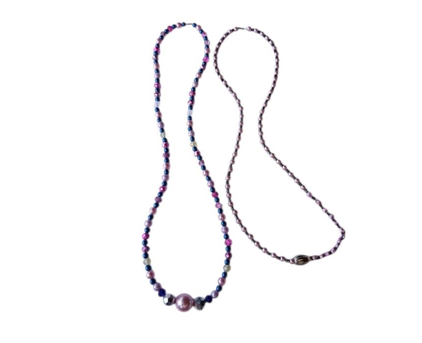 27 Pink Navy Necklace Set - Image 1