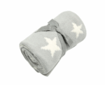Baby Chenille Star Blanket in Grey - Image 
