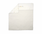 Baby Cotbed Quilt in White Grey - Image 