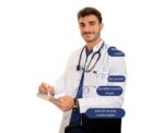 Men's Professional White Lab Coat - Image 