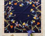 Floral Butterfly Square Scarf - Image 