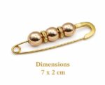 Pearl Safety Pin Brooch - Image 