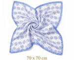 Blue Seashell Square Scarf - Image 