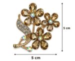 Crystal Daisy Bouquet Brooch - Image 