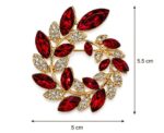 Crystal Laurel Wreath Brooch - Image 