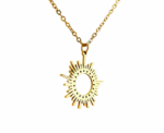 Empty Sun Pendant Necklace - Image 