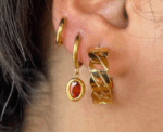 Chain Hoops Earrings - Image 