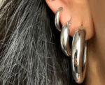 Chunky Hoops Earrings - Image 