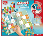 Kids Stamps Craft Set Letters Animals Maped - Image 