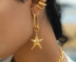 Long Huggie Earrings Women - Image 