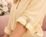Crystal Flower Magnetic Sleeve Clip - Image 