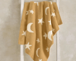 Baby Mustard Moon Star Blanket - Image 