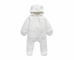 Baby Cream Borg Pramsuit - Image 