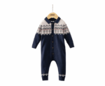 Baby Boys Fairisle Knitted Romper - Image 