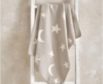 Baby Neutral Moon Star Blanket - Image 
