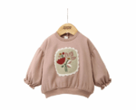 Baby Boucle Placement Sweatshirt in Pink - Image 