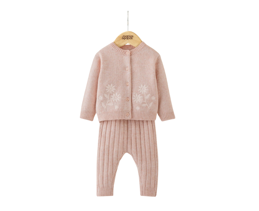 37 Baby Floral Cardigan and Leggings Set - Image 1