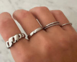 Rolled Band Adjustable Ring - Image 