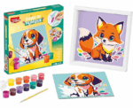 Paint By Numbers Dog and Fox - Image 