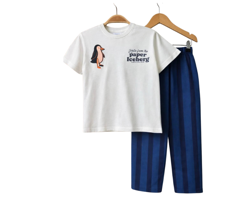 4 Kids Cotton Iceberg Outfit Set - Image 1