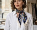 Floral Butterfly Square Scarf - Image 
