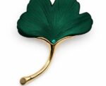Ginkgo Leaf Brooch Pin - Image 