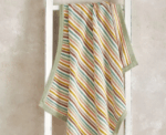 Baby Multi Color Stripe Cotton Blanket - Image 