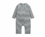 Baby Boys Quilted Gilet & Striped Romper - Image 