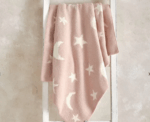 Baby Moon Star Blanket in Pink - Image 
