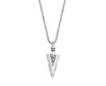 Stainless Steel Tribal Arrowhead Pendant - Image 