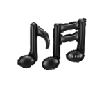 Music Note Foil Balloons in 10pcs - Image 