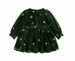 Baby Velvet Dress in Green - Image 