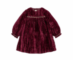 Baby Velvet Dress in Burgundy - Image 