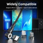 Magnetic USB 540 Degrees Rotating Cable - Image 