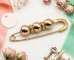 Pearl Safety Pin Brooch - Image 